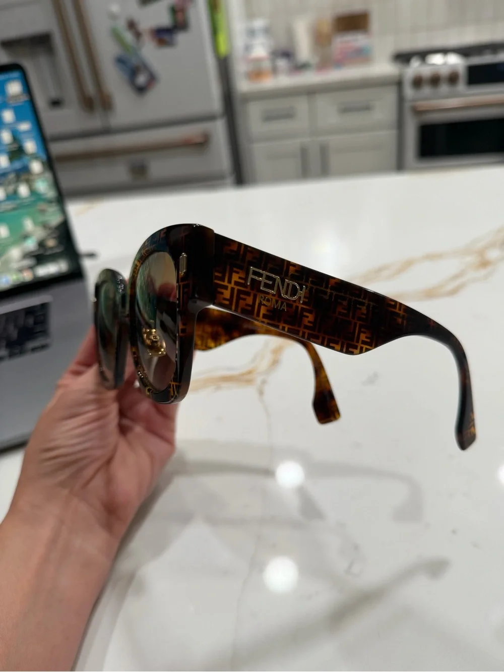 Fendi Women's Tortoiseshell Frame Sunglasses with Brown Lenses FF0458/G/S